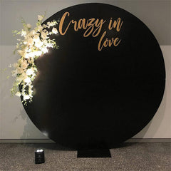 Lofaris Wrinkle Free Black Round Backdrop Circle Cover