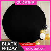 (Ship In 24HR) Wrinkle Free Black Round Backdrop Circle Cover