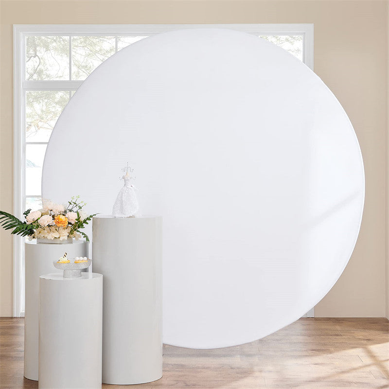 Lofaris Wrinkle Free White Round Backdrop Cover for Photography