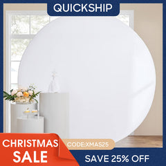 (Ship In 24HR) Wrinkle Free White Round Backdrop Cover for Photography