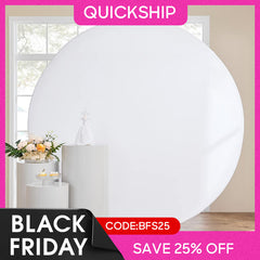 (Ship In 24HR) Wrinkle Free White Round Backdrop Cover for Photography