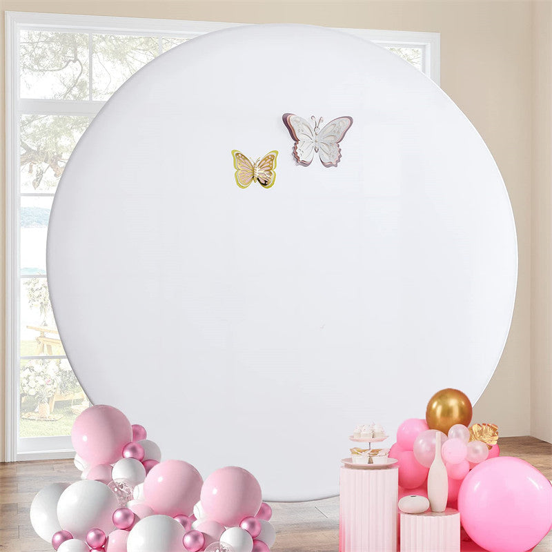 Lofaris Wrinkle Free White Round Backdrop Cover for Photography