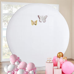 Lofaris Wrinkle Free White Round Backdrop Cover for Photography