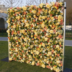 Lofaris Yellow Rose Artificial Flower Wall Panels Wholesale