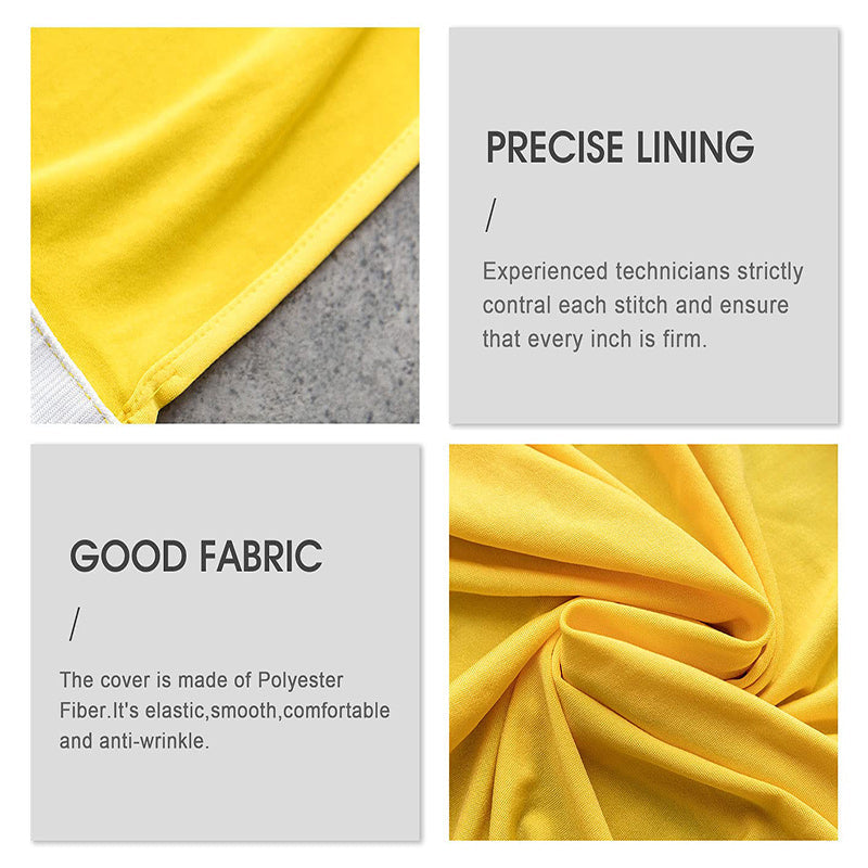 Lofaris Yellow Stretch Spandex Banquet Chair Slipcovers