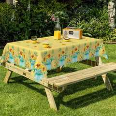 Lofaris Yellow Sunflower Bohemia Party Rectangle Tablecloth