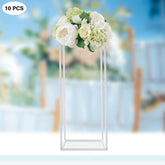 Lofaris 0.7X2Ft White Cuboid Floor Stand For Wedding Party
