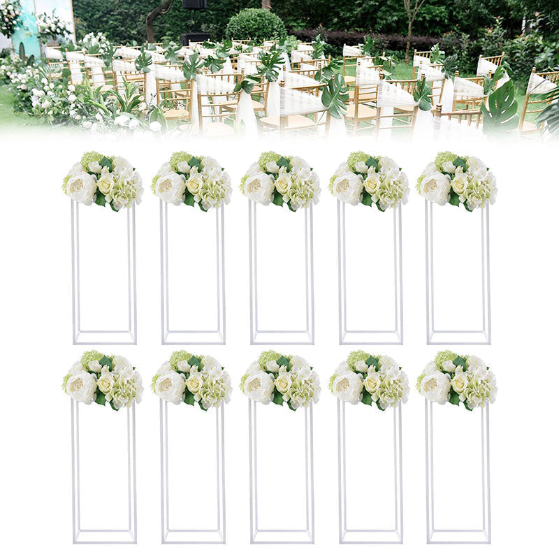 Lofaris 0.7X2Ft White Cuboid Floor Stand For Wedding Party