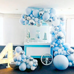 Lofaris Sky Blue 139 Pack Balloon Arch Kit | Party Decorations - White | Silver