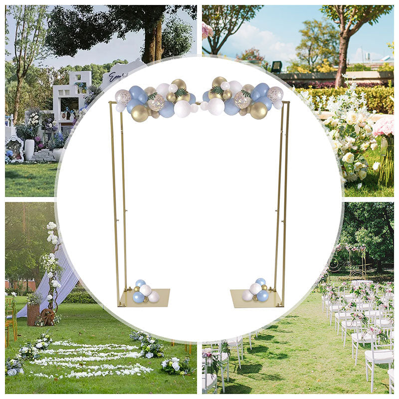 Lofaris 1X1FT Metal Gold Wedding Frame Photo Backdrop Stand
