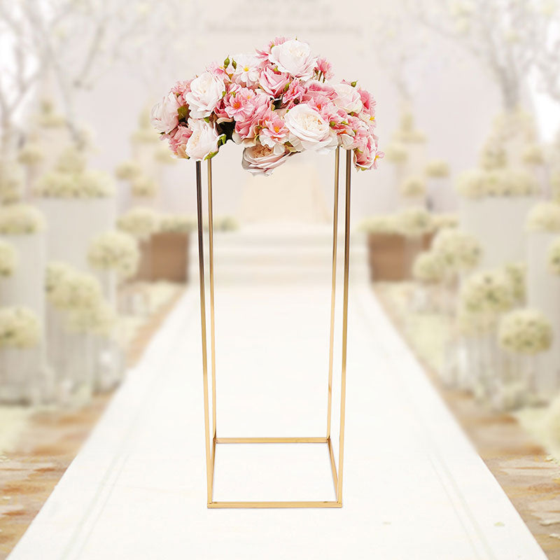 Lofaris 1X2.6FT Gold Flower Stand for Wedding Party Decor