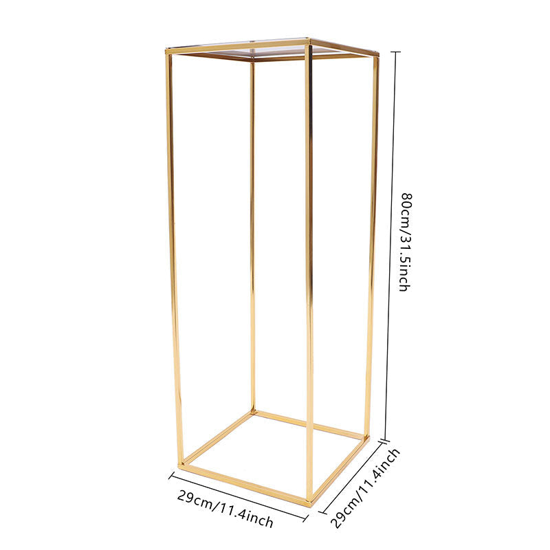 Lofaris 1X2.6FT Gold Flower Stand for Wedding Party Decor