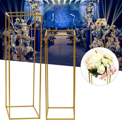 Lofaris 2 Pcs Gold Floor Stand Arbor For Wedding Decorations