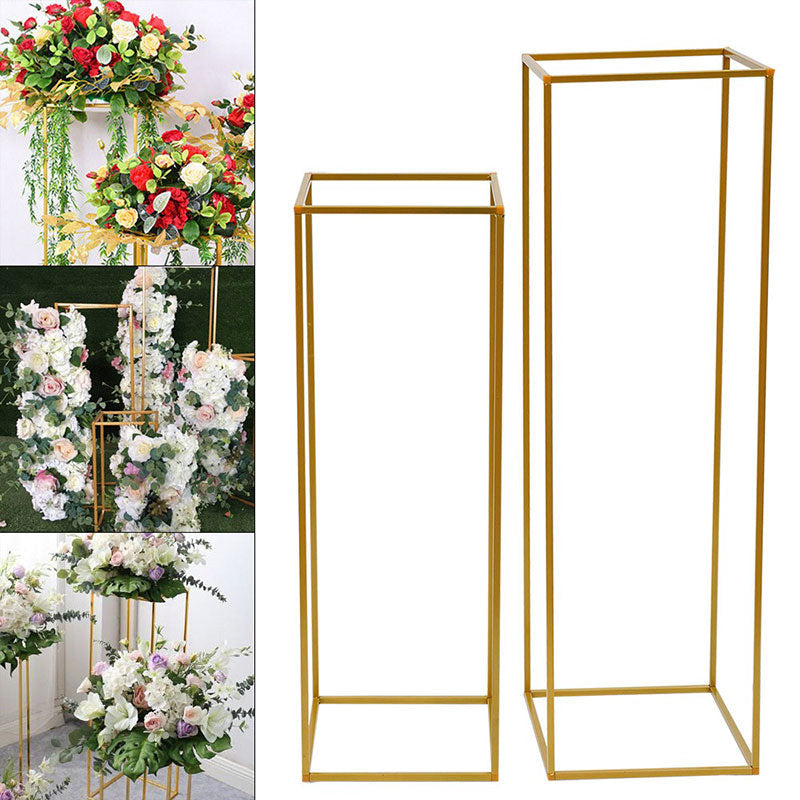 Lofaris 2 Pcs Gold Floor Stand Arbor For Wedding Decorations