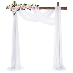 Lofaris 2 Panels Wedding Arch Draping Fabric Chiffon Drapery 2FT x 18FT