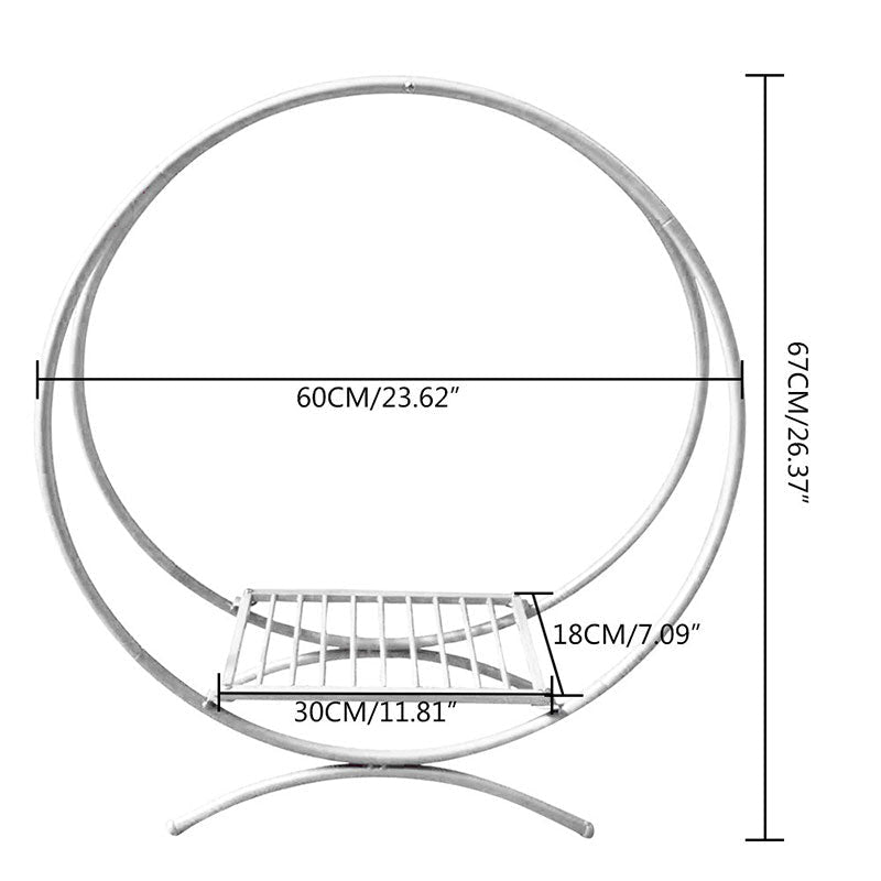 Lofaris 2X2.2FT Silver Round Metal Cake Display Stand Wedding Arch