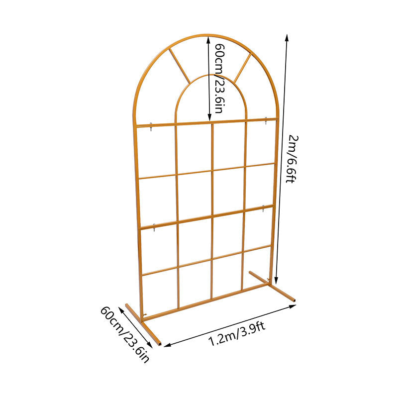 Lofaris 3.9X6.5FT Gold Metal Candle Wall Backdrop Panel