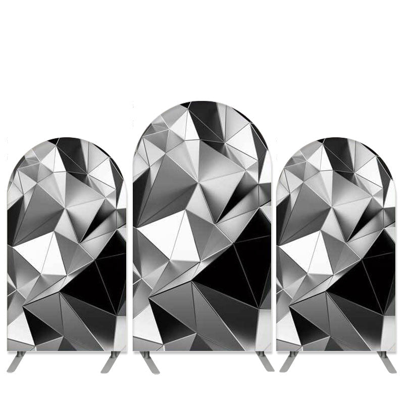 Lofaris 3D Stereo Theme Silver Birthday Arch Backdrop Kit