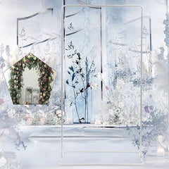 Lofaris 3X6.6FT Slim White Metal Stand For Wedding Decoration