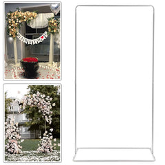 Lofaris 3X6.6FT Slim White Metal Stand For Wedding Decoration