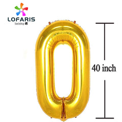 Lofaris 40 Number Foil Mylar Balloons Birthday Party Supplies For Men Women