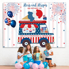 Lofaris 4Th of July Independence Day 1st Birthday Backdrop