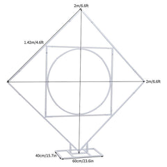 Lofaris 6.5Ft Rhombus And Circle Flower Frame For Wedding