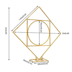 Lofaris 6.5Ft Rhombus And Circle Flower Frame For Wedding