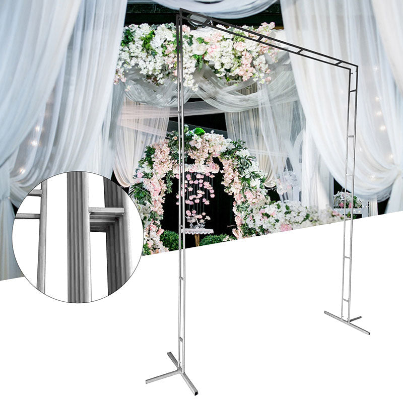 Lofaris 6.6X10FT Tall White iron Square Frame Flower Wedding Stand