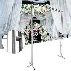 Lofaris 6.6X10FT Tall White iron Square Frame Flower Wedding Stand