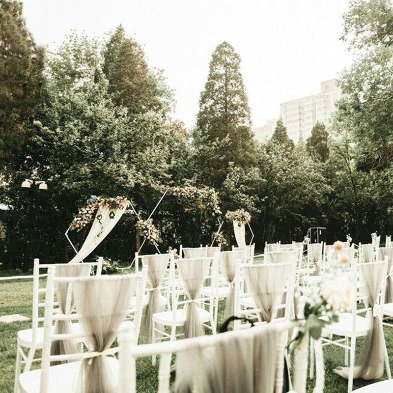 Lofaris 6.6X5.5FT White Hexagon Floral Metal Wedding Arch Stand