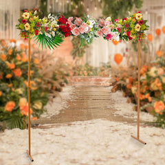 Lofaris 6.6X6.6FT Wedding Square Frame Flower Balloon Stand Backdrop