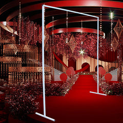 Lofaris 6.6X6.6FT Wedding Square Frame Flower Balloon Stand Backdrop