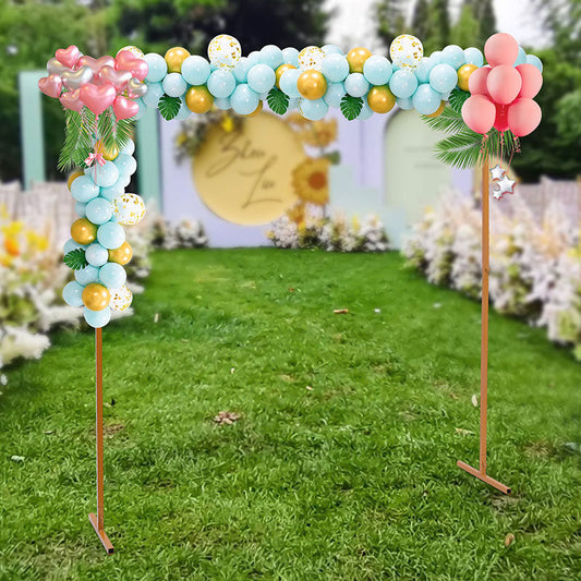 Lofaris 6.6X6.6FT Wedding Square Frame Flower Balloon Stand Backdrop