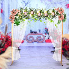Lofaris 6.6X6.6FT Wedding Square Frame Flower Balloon Stand Backdrop