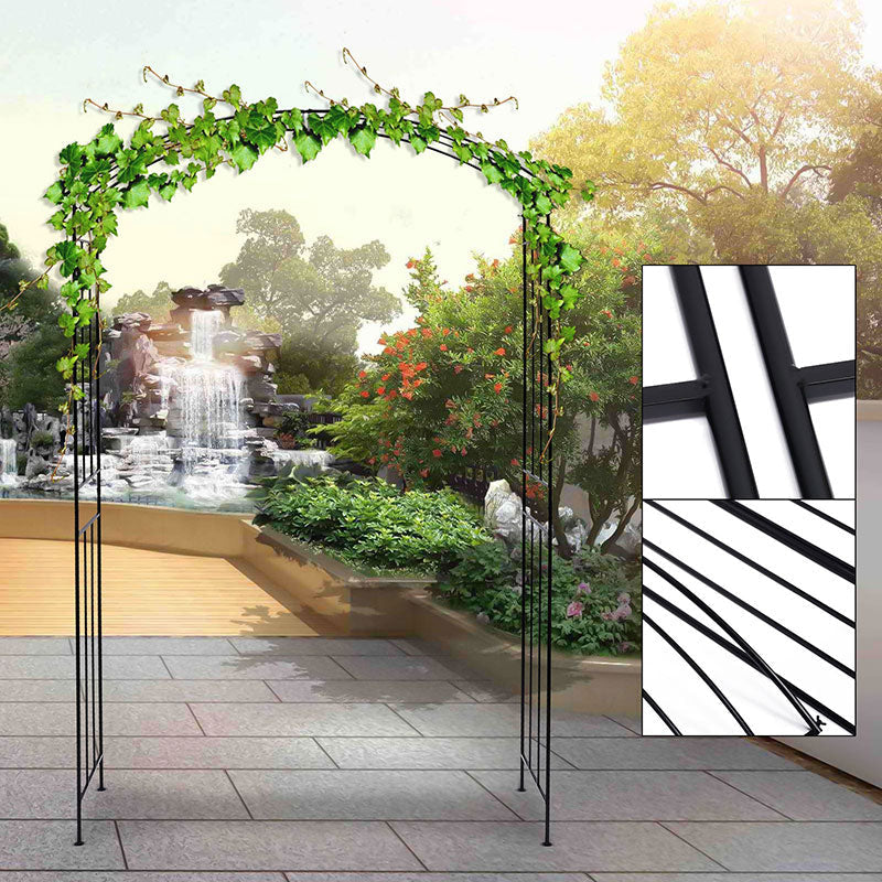 Lofaris 7.5X5FT Black Wedding Arch Metal Frame Flower Balloons Decor