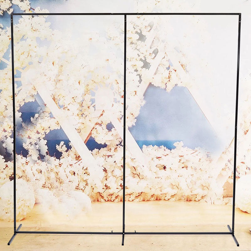 Lofaris 7.5X7.5FT Black Wedding Arch Frame Photo Backdrop