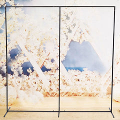 Lofaris 7.5X7.5FT Black Wedding Arch Frame Photo Backdrop