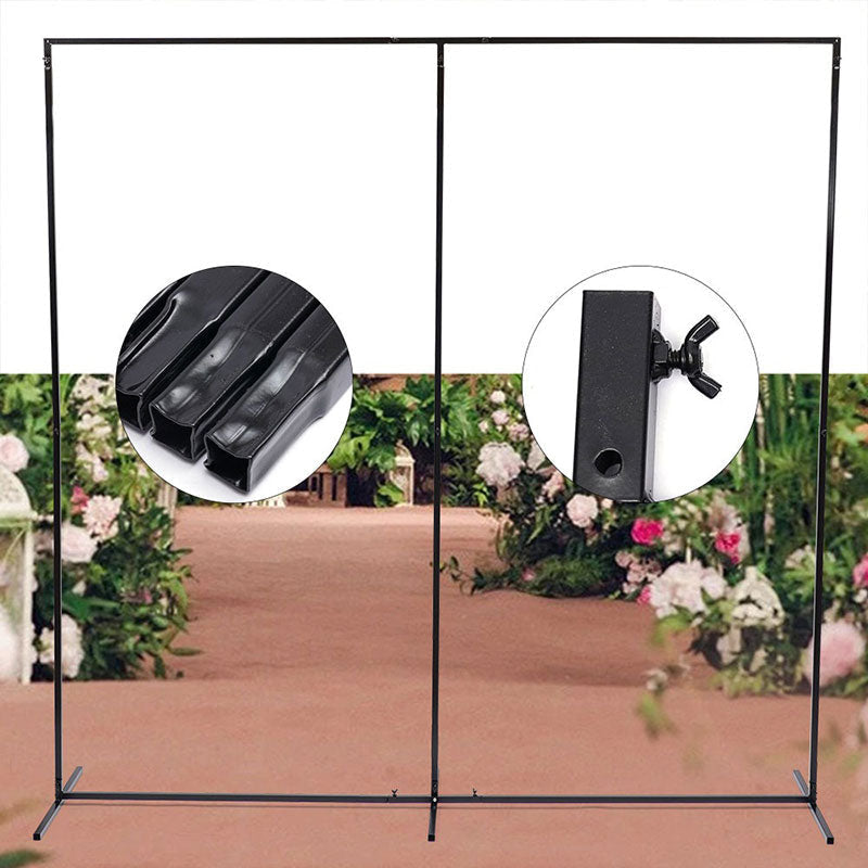 Lofaris 7.5X7.5FT Black Wedding Arch Frame Photo Backdrop