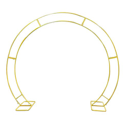 Lofaris 8.7X7.2FT Gold Metal Floral Frame Stand Wedding Arch