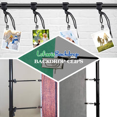 Lofaris 8 Pack | 8’â€?Backdrop Clips Holder With Elastic Band For Photo