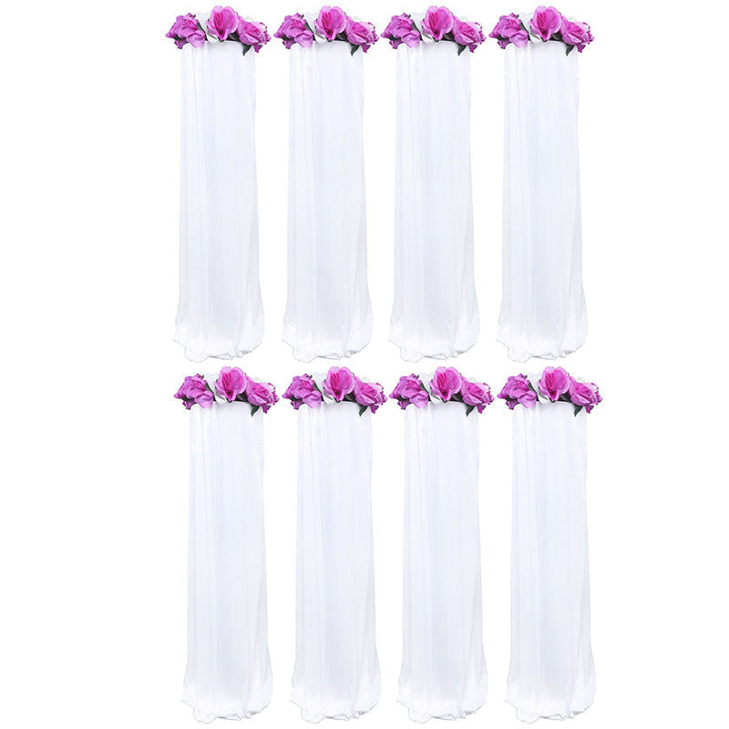 Lofaris 8Pcs Wedding Flower Column Artificial Pillars