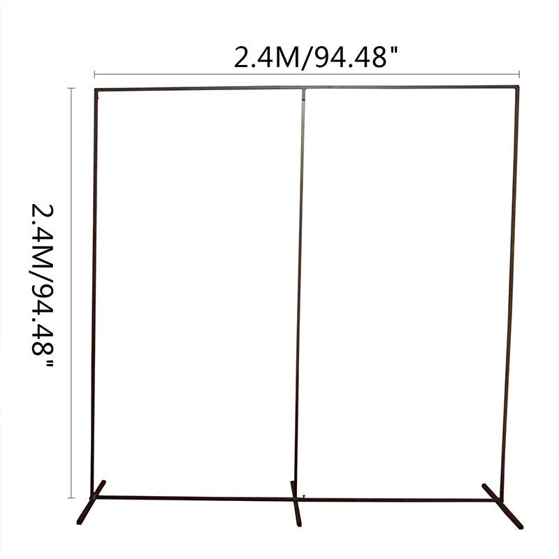 Lofaris 8X8Ft Black Crossbar Metal Wedding Arch Decorations