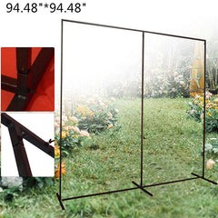 Lofaris 8X8Ft Black Crossbar Metal Wedding Arch Decorations