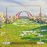 Lofaris 9.8X9.8FT Silver Metal Square Stand Wedding Arch
