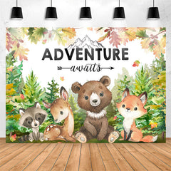 Lofaris Adventure Awaits Wild Animals Baby Shower Backdrop