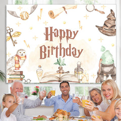 Lofaris Magic Academy Tiny Spot Happy Birthday Backdrop
