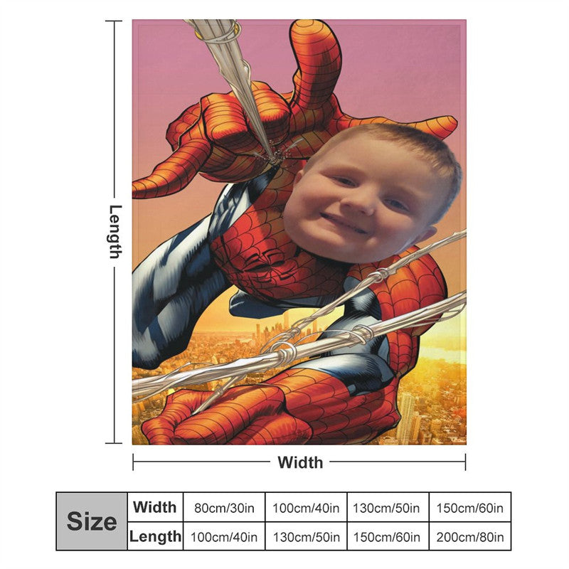 Lofaris Personalized Climbing Spider Hero Red Boy Blanket