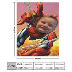 Lofaris Personalized Climbing Spider Hero Red Boy Blanket