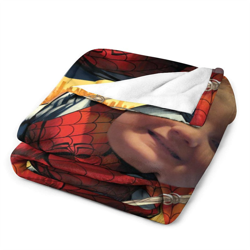 Lofaris Personalized Climbing Spider Hero Red Boy Blanket